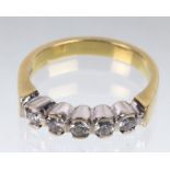 Brillant Ring - GG/WG 750punziert Gelbgold / Weißgold 750 (18 Karat), ca. 5,6 Gramm,