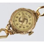 Golddoublé Damen Armbanduhr