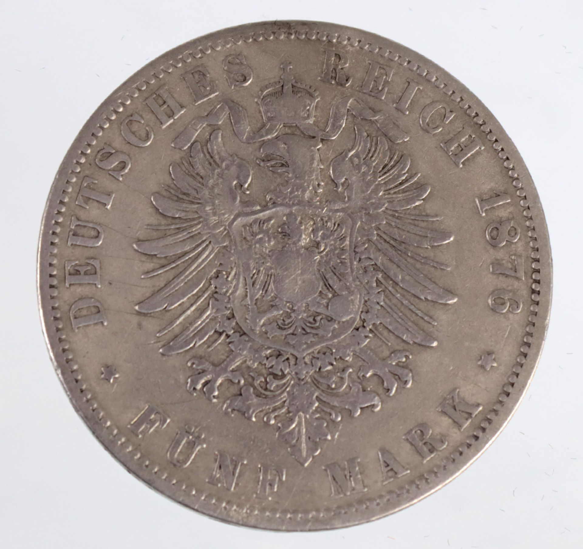 5 Mark Wilhelm I Preussen 1876A - Image 2 of 2