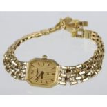 goldene Damen Armbanduhr