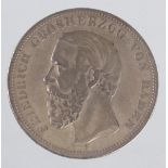 5 Mark Friedrich Grosherzog von Baden 1876G