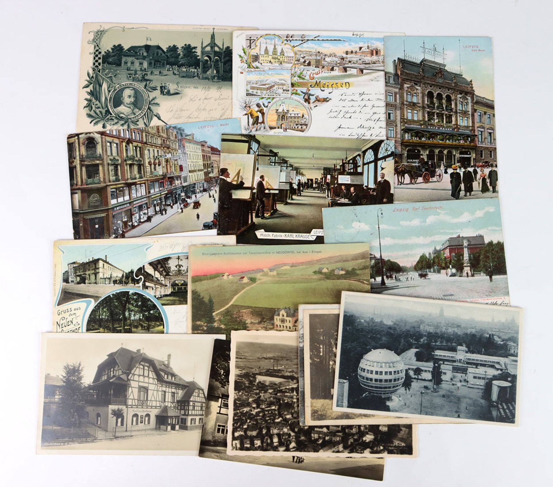 20 Ansichtskarten Sachsen 1900/45
