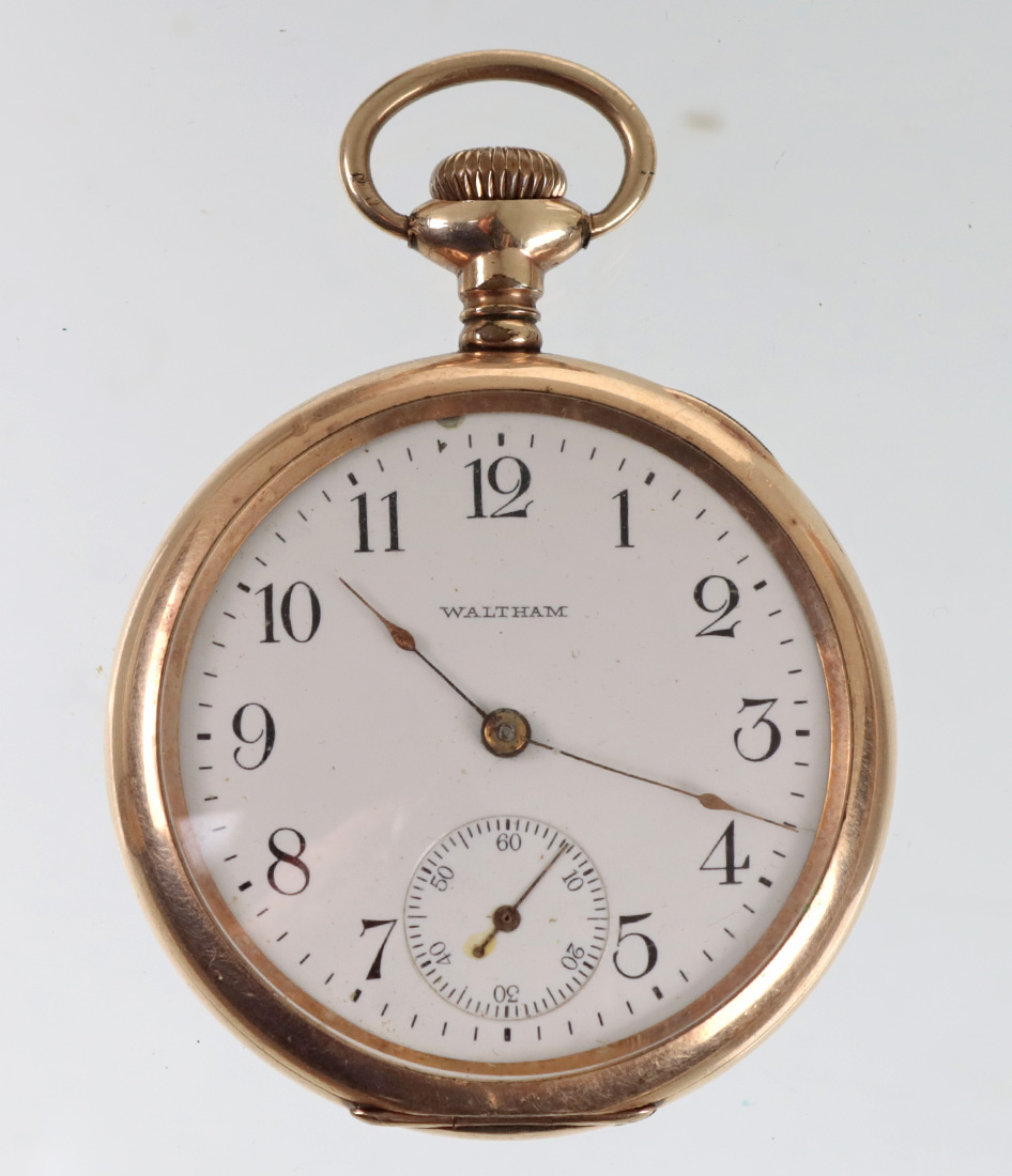 Golddoublé Herren Taschenuhr *Waltham*