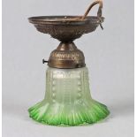 Faltenglas Deckenlampe um 1910