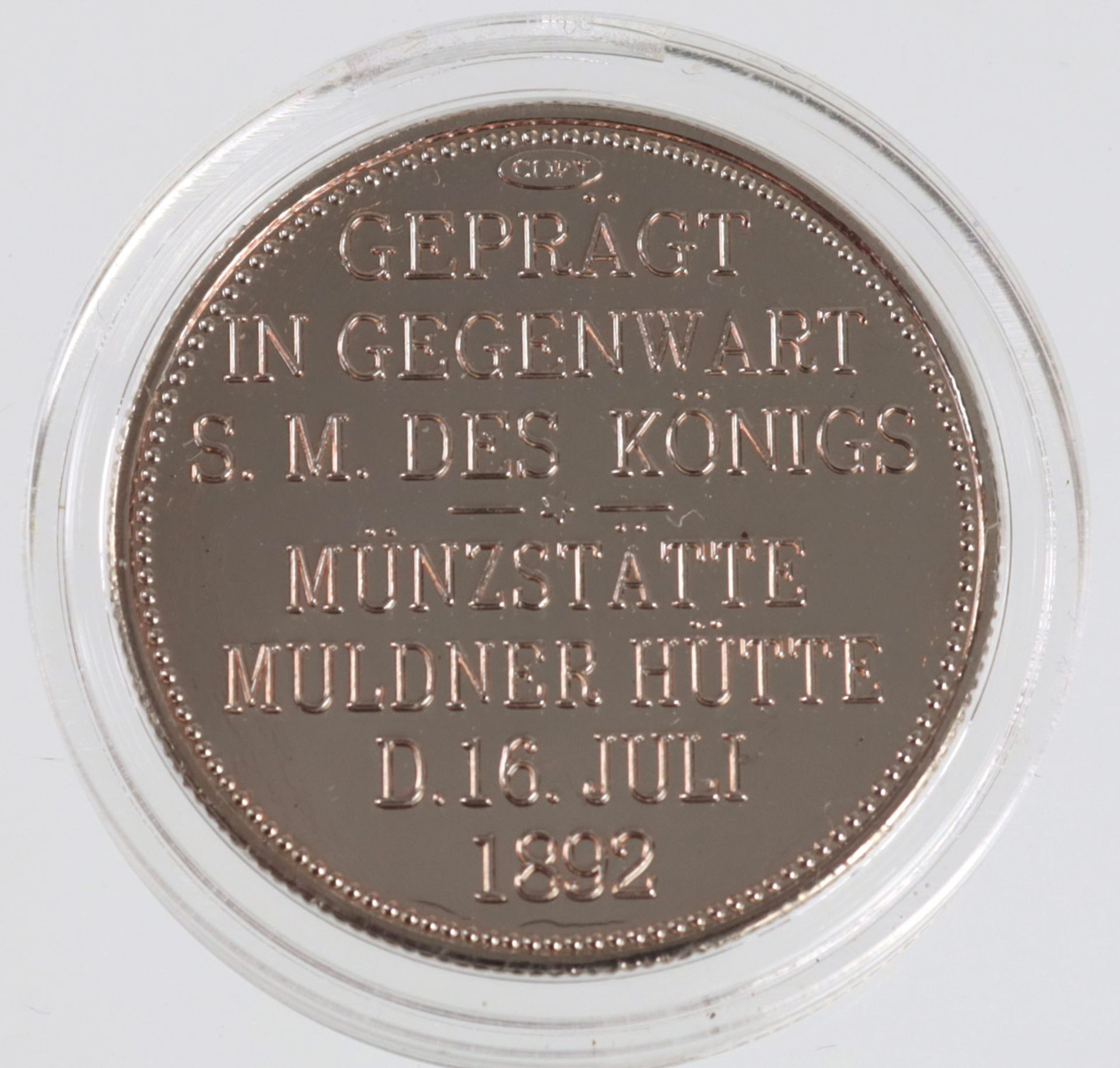 Erinnerungs Medaille Sachsen 1892 - Image 2 of 2