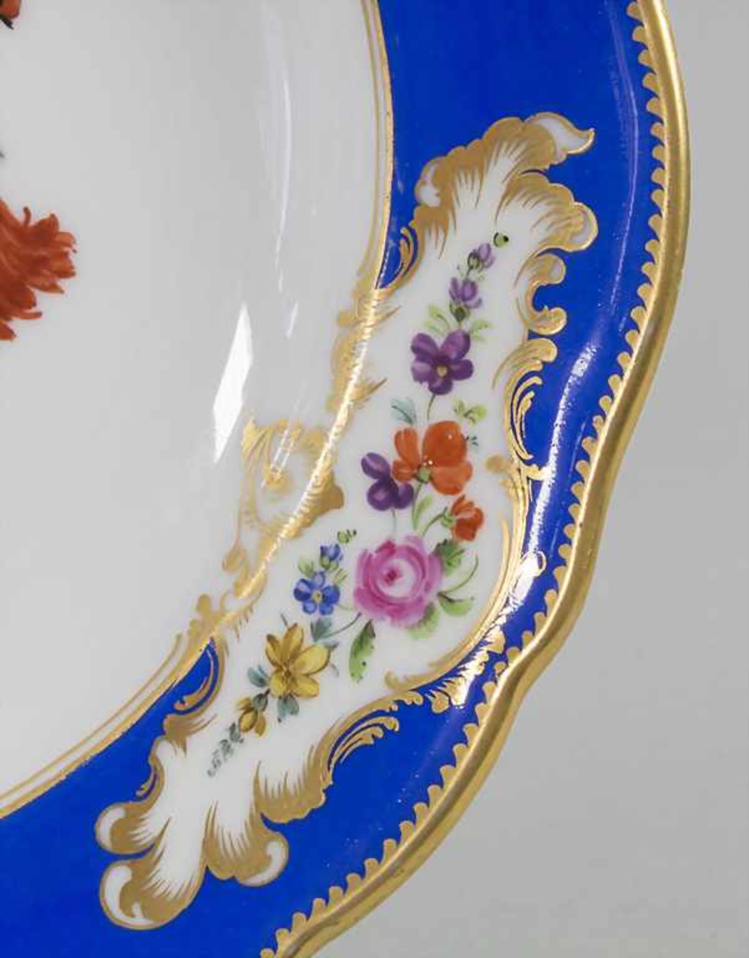 Zierteller / A decorative plate, Meissen, 19. Jh.Material: Porzellan, polychrom bemalt - Image 3 of 6