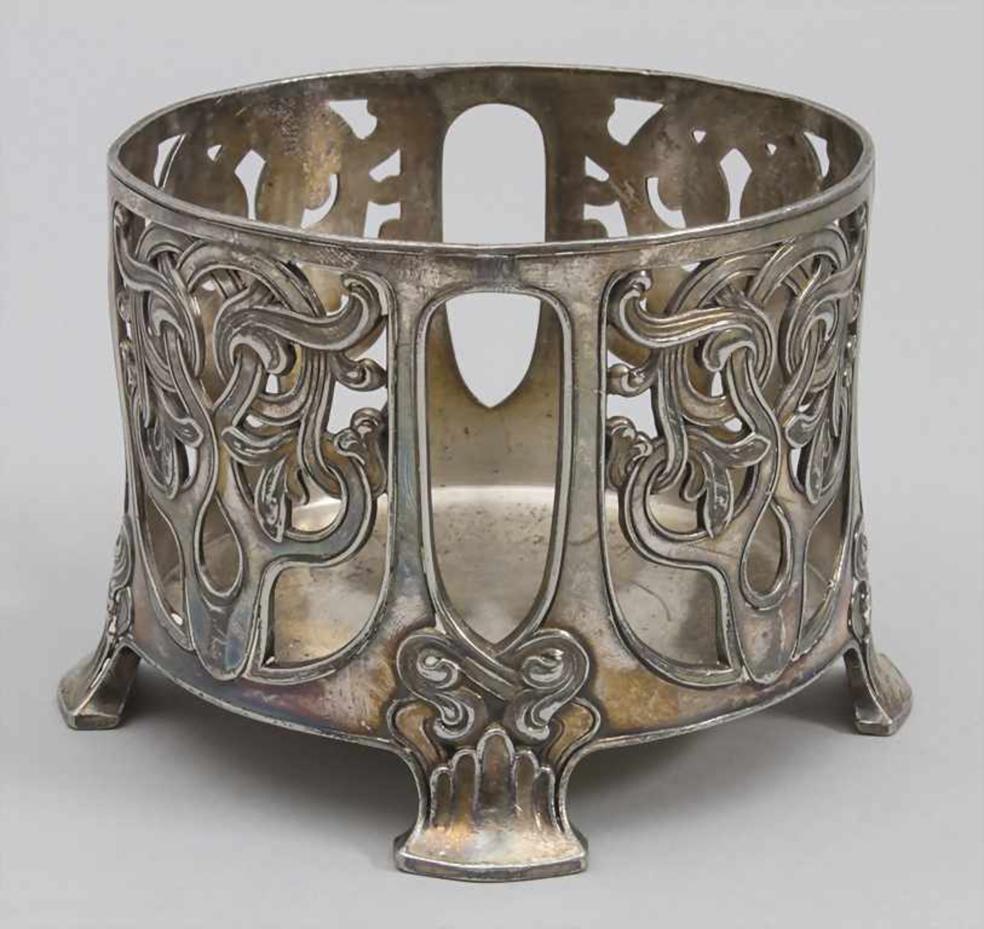 Jugendstil Flaschenhalter / An Art Nouveau bottle holder, WMF, Geislingen, um 1900Mate - Image 2 of 6