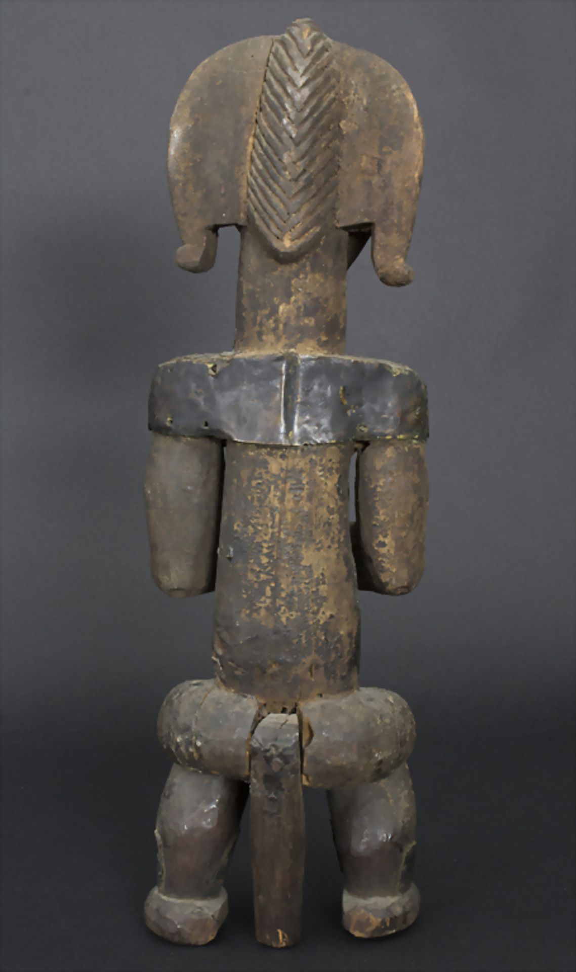 Fetischfigur / A fetish figure, Fang, Gabun, 20. Jh.Material: Holz, geschnitzt, Eisen, - Image 4 of 6