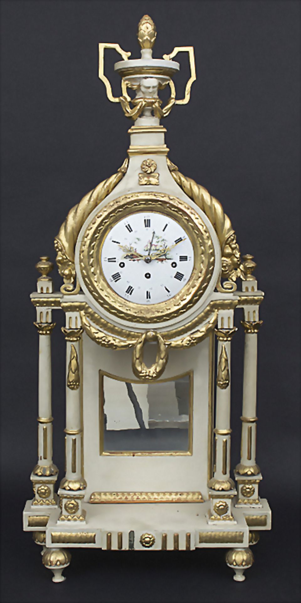 Louis-Seize-Kaminuhr / Louis-Seize mantle Clock, Jocob Scholz, Neumarkt, um 1775Holzge