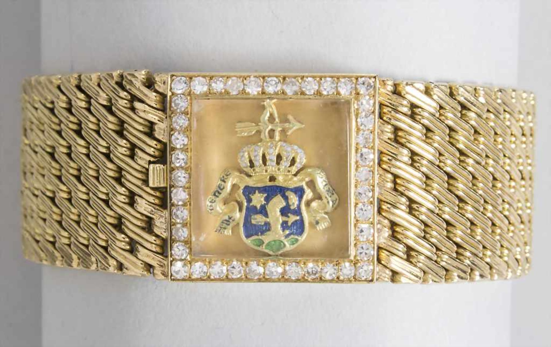 Armband / A gold bracelet, Wien, nach 1922Material: Gold 750/000 18 Kt. mit Diamanten, - Image 2 of 4