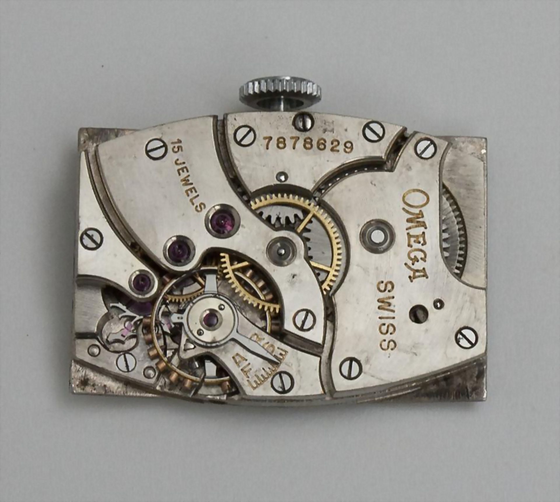 Art Déco-Armbanduhr/Art Déco Wristwatch, Omega, Schweiz um 1935gewölbtes Gehäuse, - Image 2 of 4