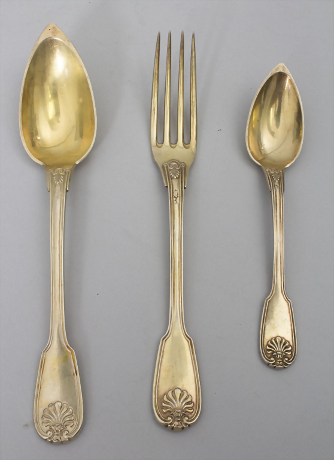 36 tlg. Silberbesteck / A 36-piece set of silver cutlery, Charles Salomon Mahler, Paris, 1824-18 - Bild 2 aus 15