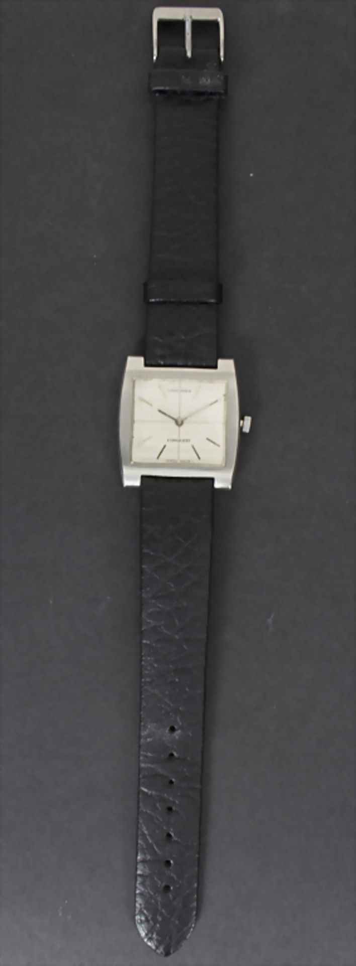 Longines Conquest, Schweiz, um 1960Gehäuse: Stainless Steel mit gedrücktem Stahlbod - Image 4 of 4