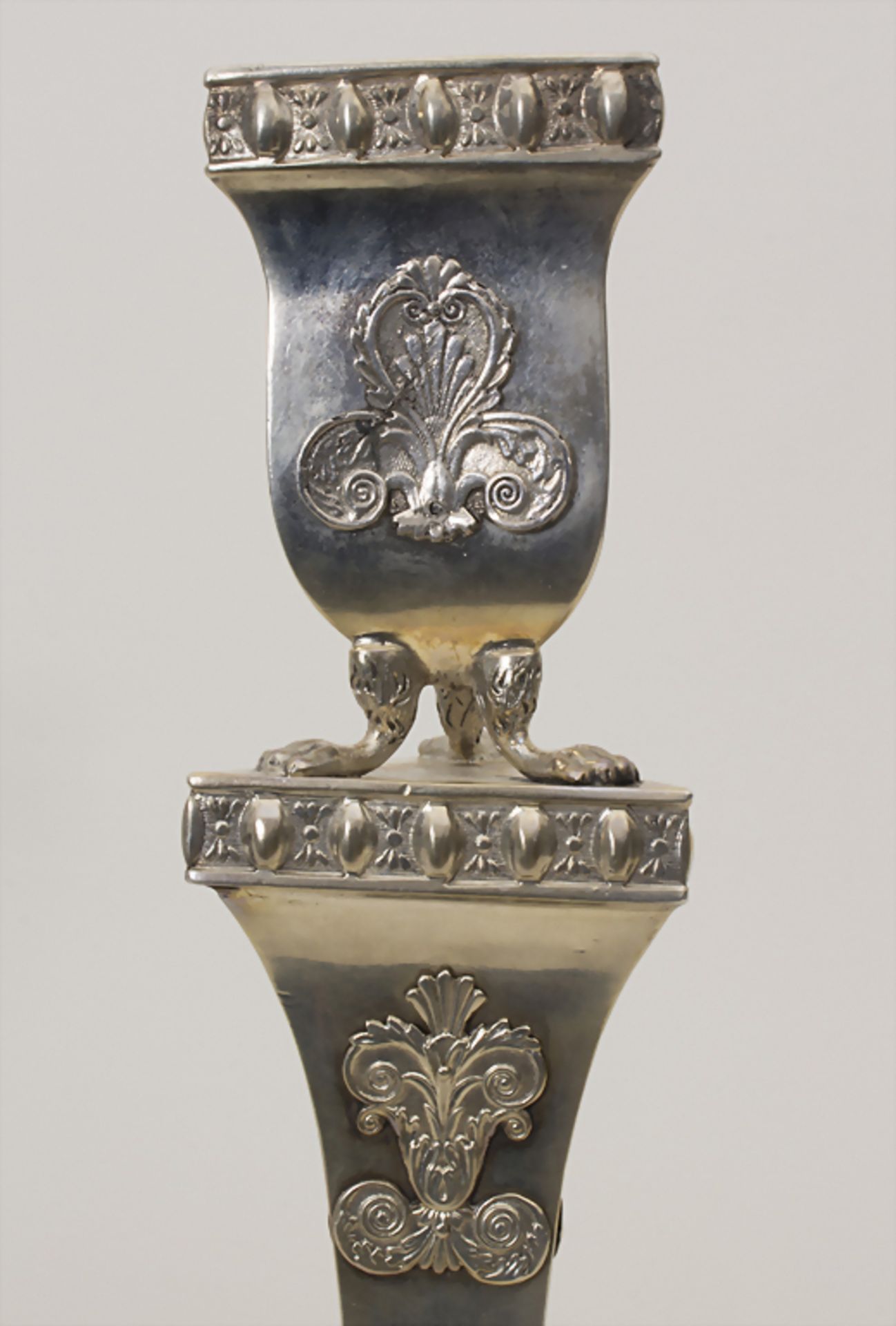 Empire Kerzenleuchter / An Empire silver candlestick, Weissenfels, um 1820Material: Si - Image 5 of 8