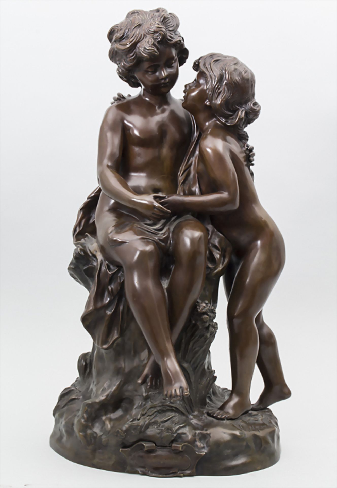 Hippolyte François MOREAU (1832-1927), Une secret (Das Geheimnis)Material: Bronze, pa