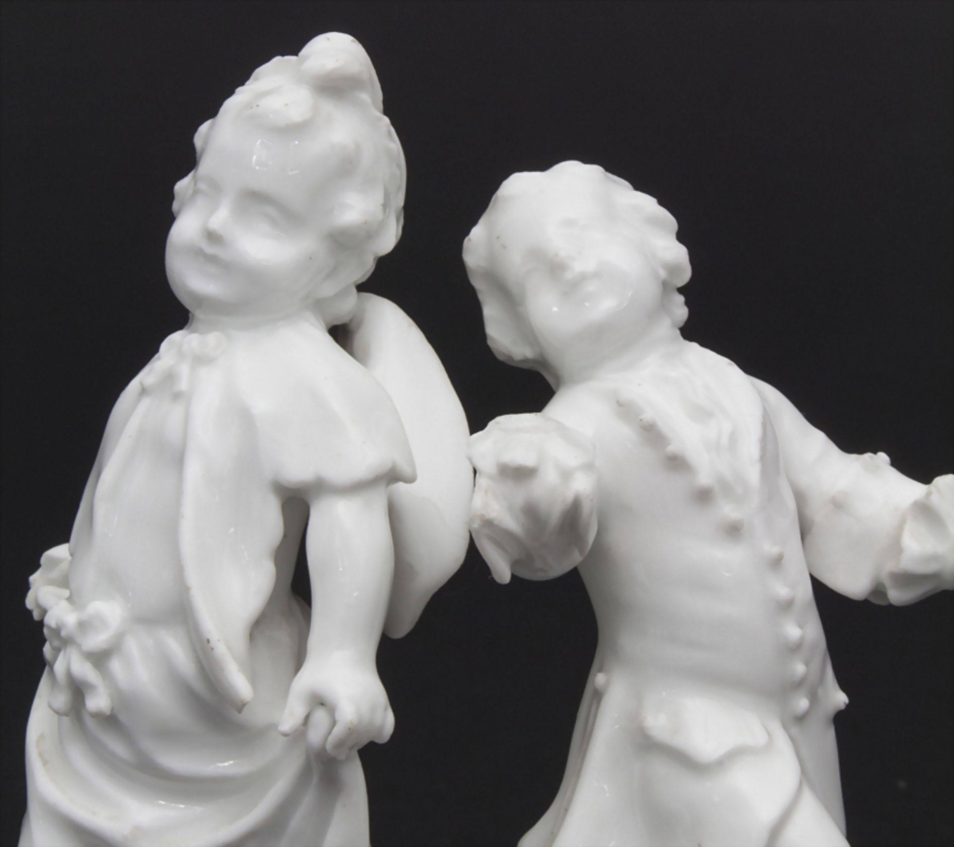 2 tanzende Kinder / A dancing boy and girl, wohl Michel Victor Acier, Meissen, um 1760 - Bild 6 aus 6