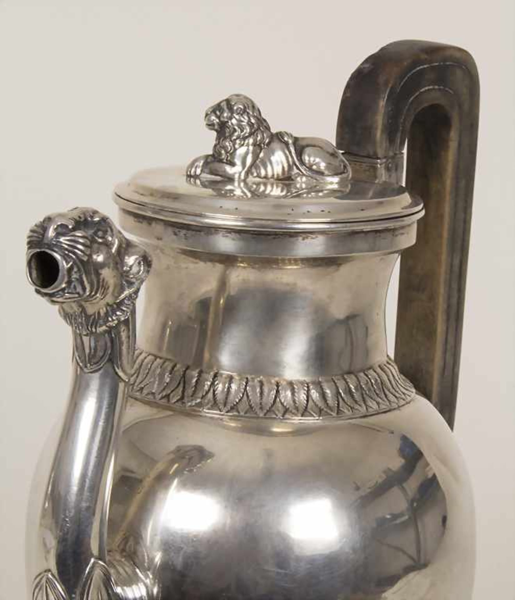Empire Kaffeekanne / An Empire silver coffee pot, Georg Wilhelm Aldefeld, Bremen, nach 1794< - Bild 8 aus 8