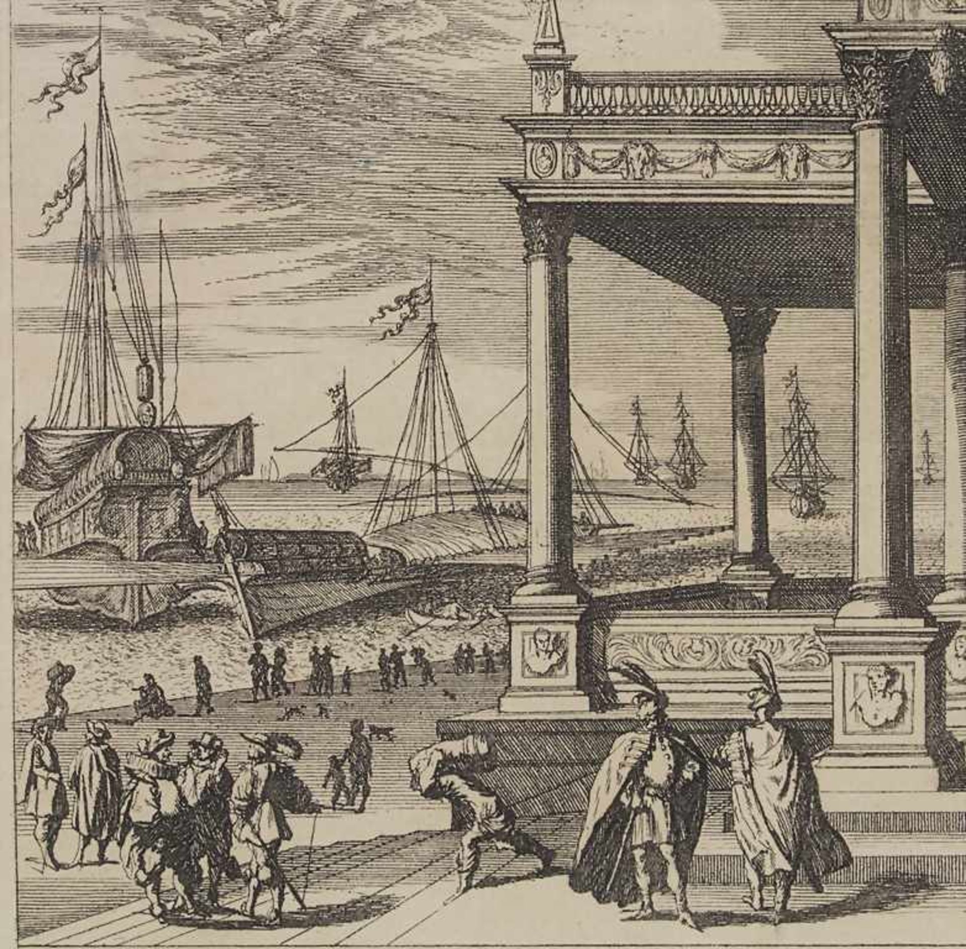 Daniel Nikolaus Chodowiecki (1726-1801) u.a., 'Scarron am Fenster' und 'Hafenszene'Tec - Image 3 of 10