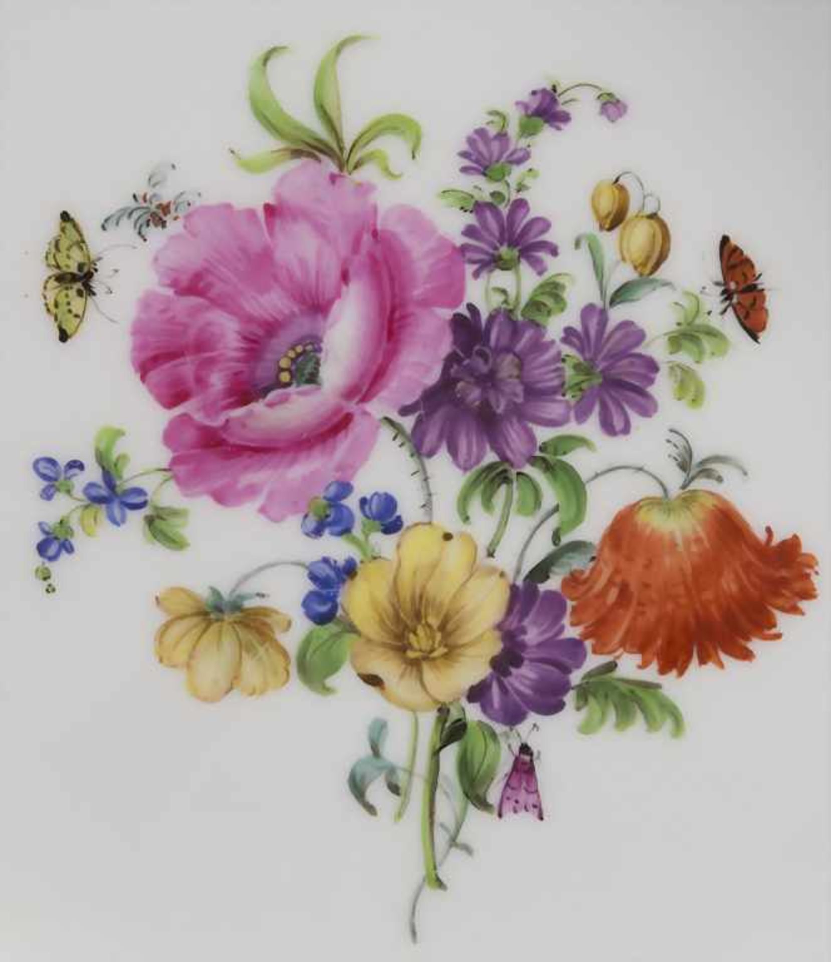 Zierteller / A decorative plate, Meissen, 19. Jh.Material: Porzellan, polychrom bemalt - Image 2 of 6