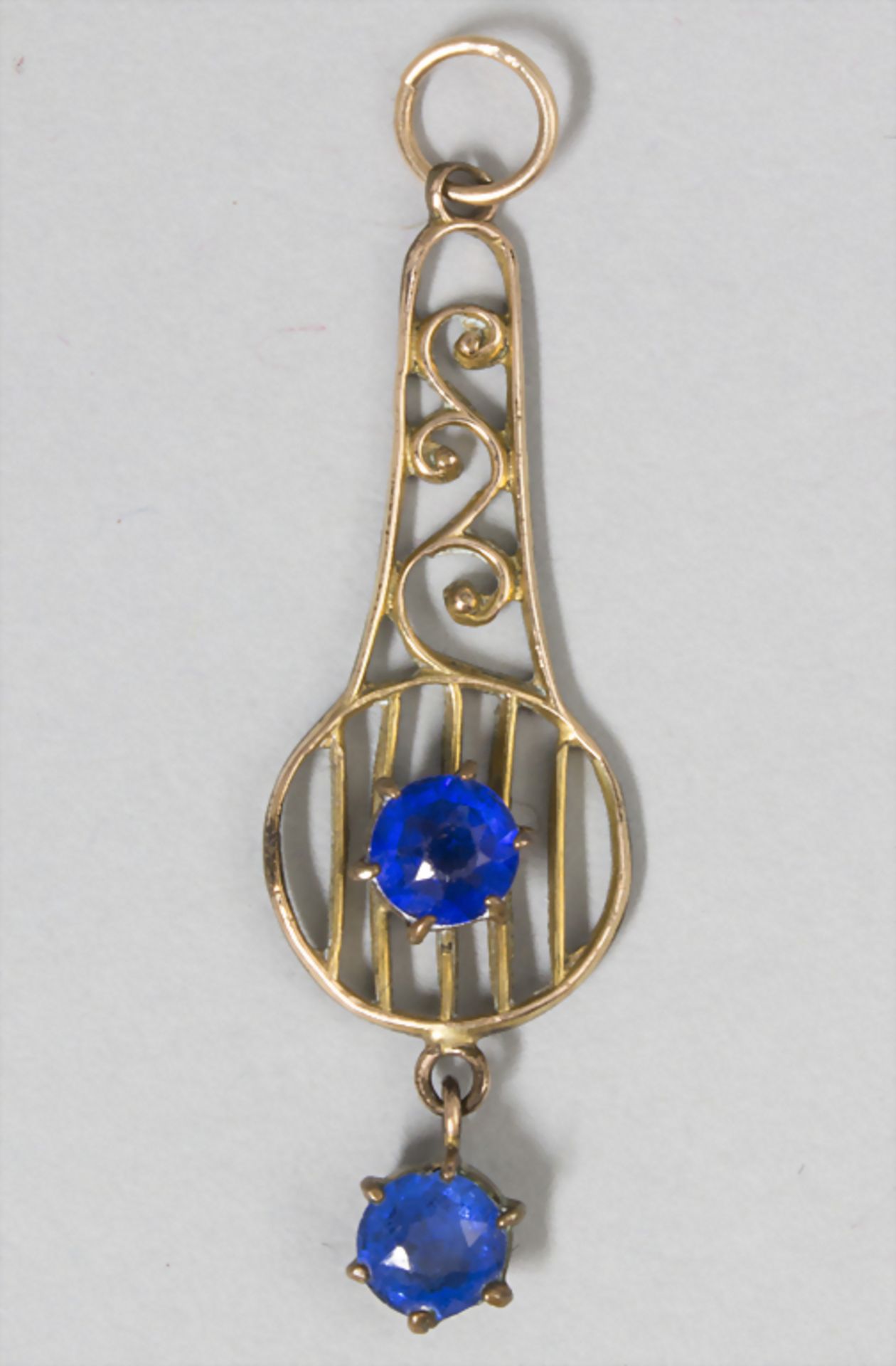 Jugendstil Anhänger / An Art Nouveau pendant, England, um 1900Material: Walzgold 9 ct