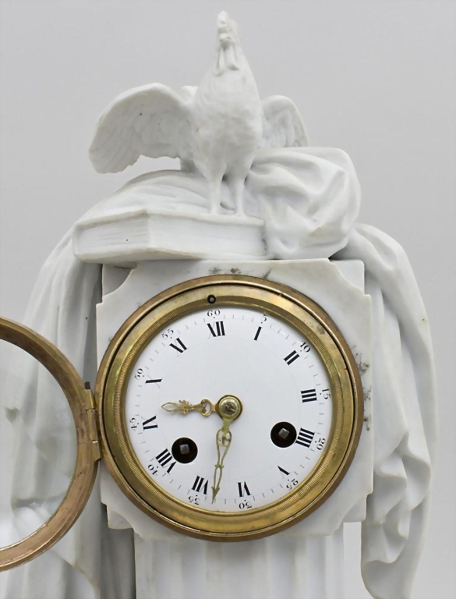 Kaminuhr/Porcelain Mantle Clock, wohl Sèvres, Frankreich, um 1900auf unregelmäßiger - Image 2 of 5