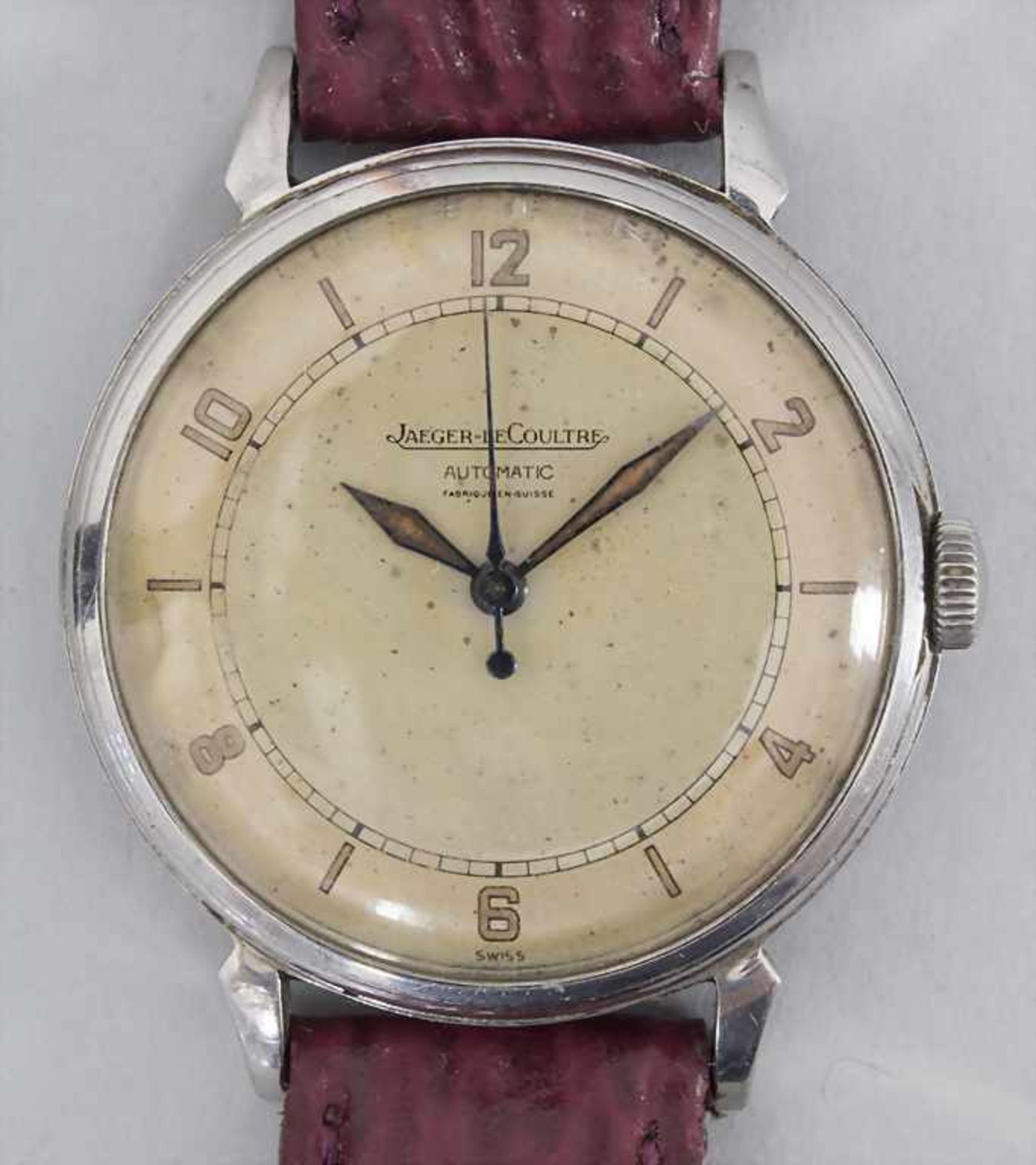 HAU / A men's wristwatch, Jaeger - Le Coultre, Schweiz, um 1955Gehäuse: Stahl, Nr. 51