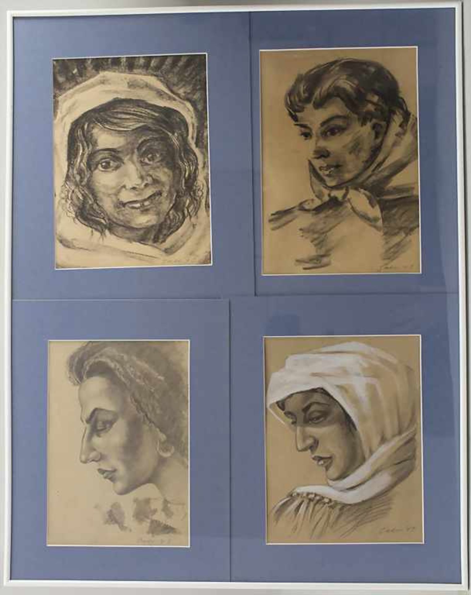 Hardy Schneider-Sato (1919-2002), '4 Frauenporträts' / '4 woman portraits'Technik: Bl