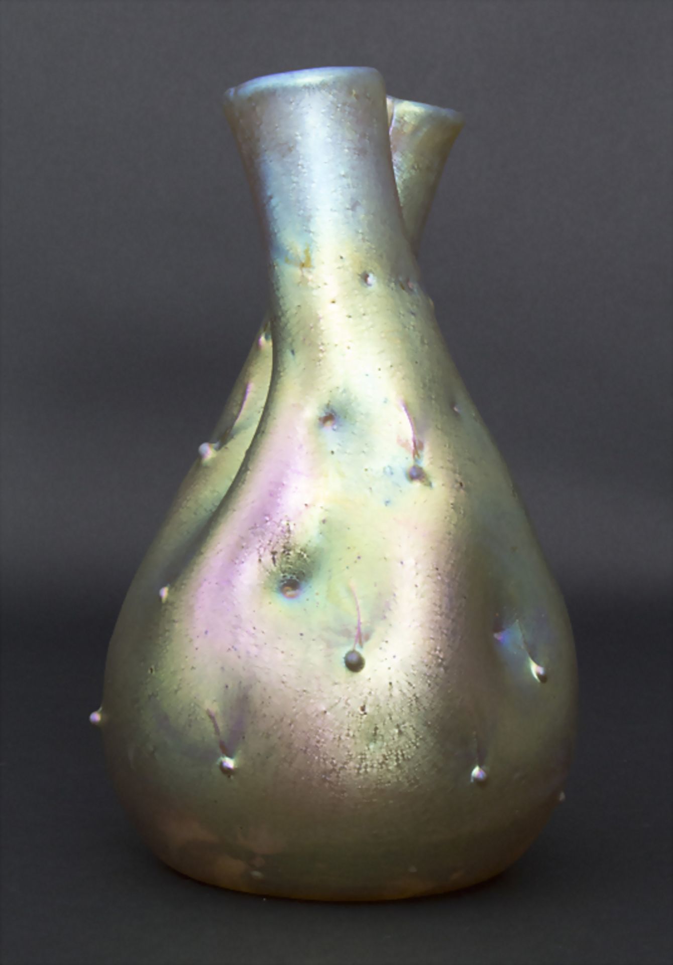 Jugendstil Doppelhals Vase / An Art Nouveau double-neck vase, Johann Loetz Witwe, Klostermühle, - Image 4 of 6