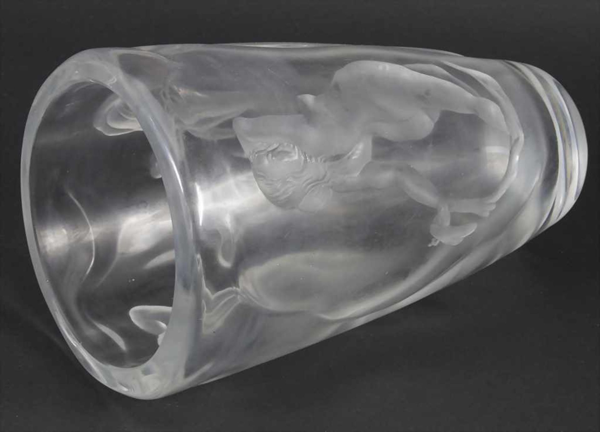 Glasvase mit 3 Frauenakten / A glass vase with 3 female nudes, Orrefors, Lindstrand, 1969<br - Image 6 of 7