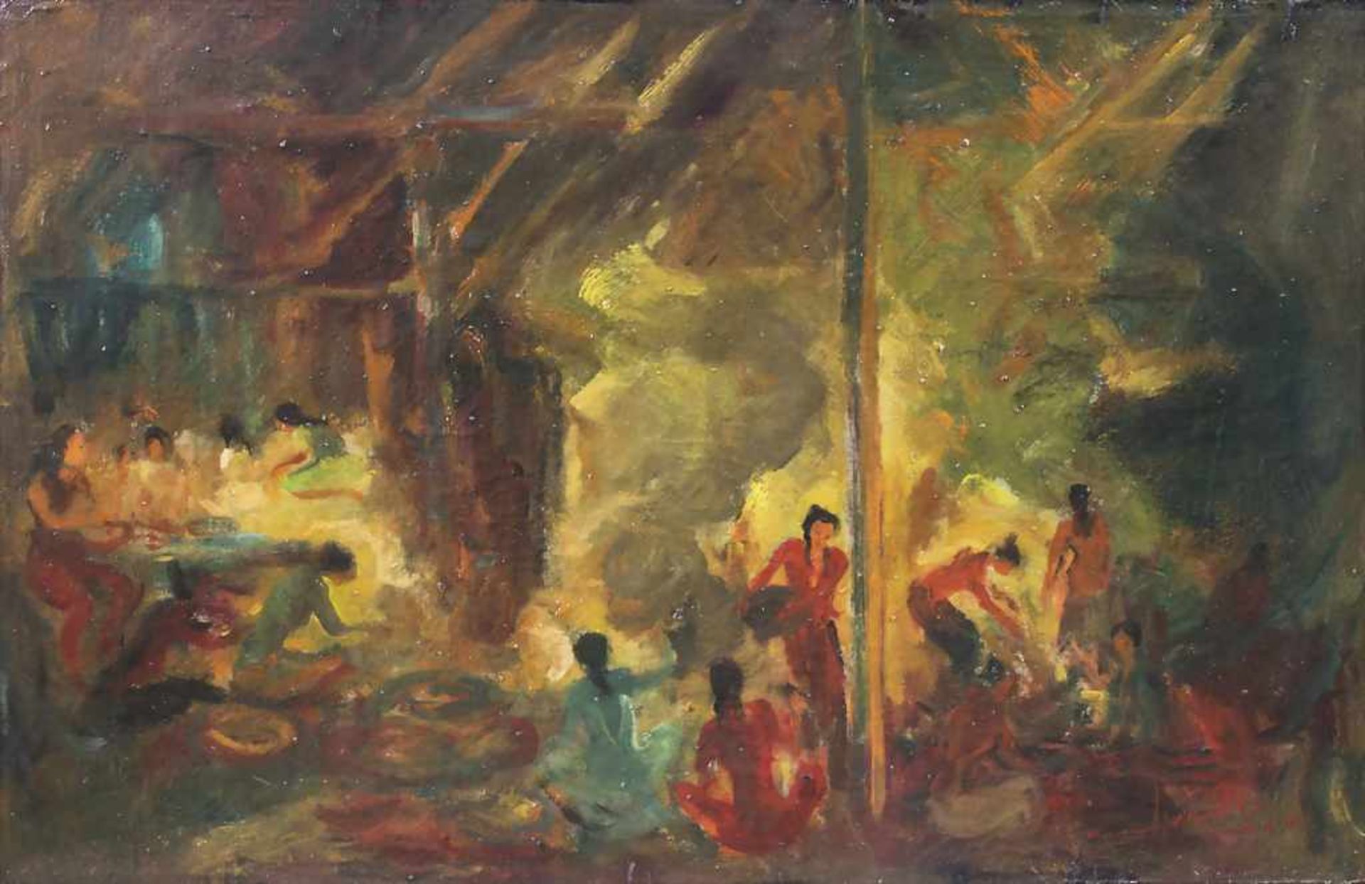 Hendra Gunawan (1918-1983), 'Balinesische Frauen' / 'Balinese women'Technik: Öl auf L