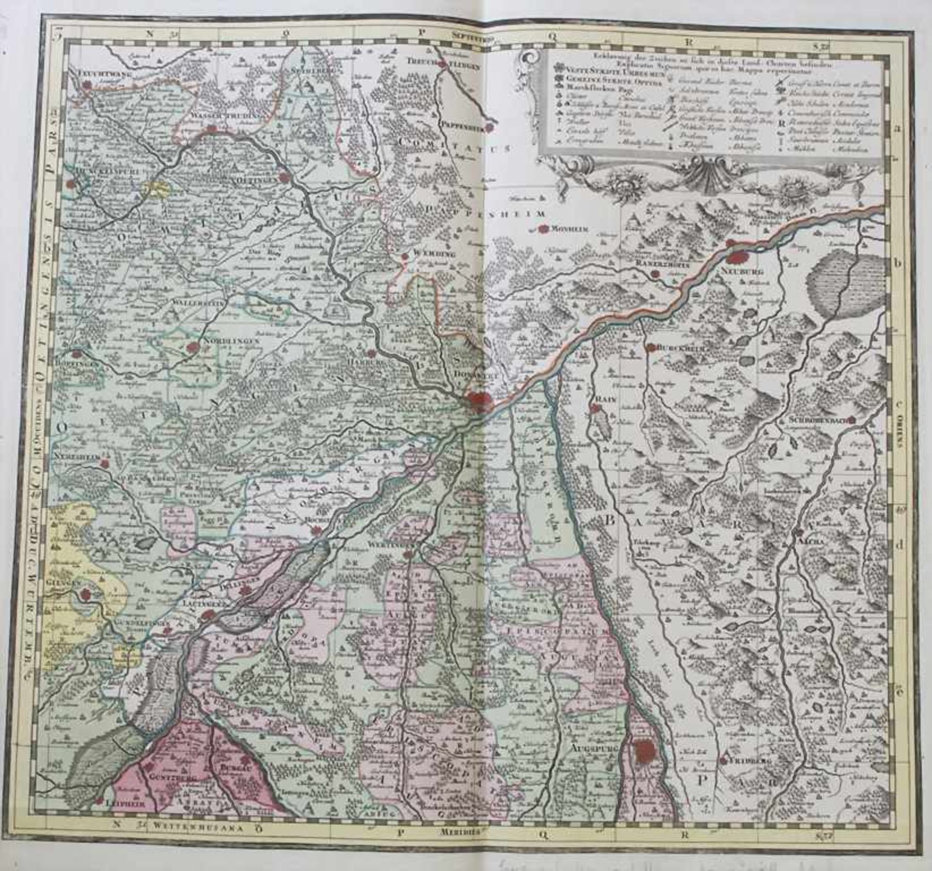 Matthias Seutter (1678-1757), Historische Karte 'Suevia Universa' / A historic map 'Suevia Unive
