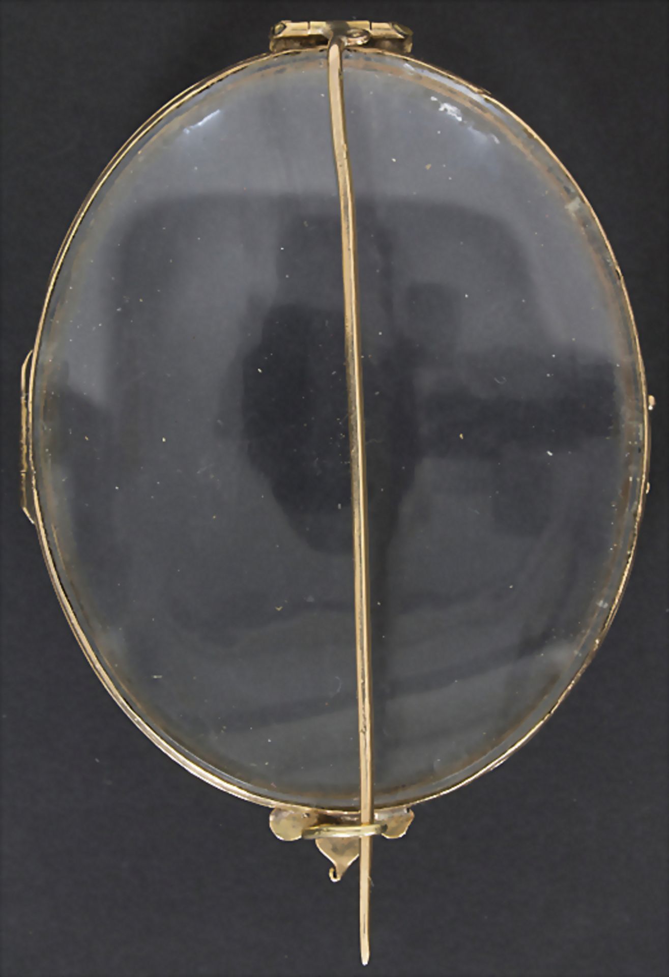 Große ovale Brosche / A large oval brooch, 18. Jh.Material: Gold 750/000, Bergkristal - Image 2 of 3