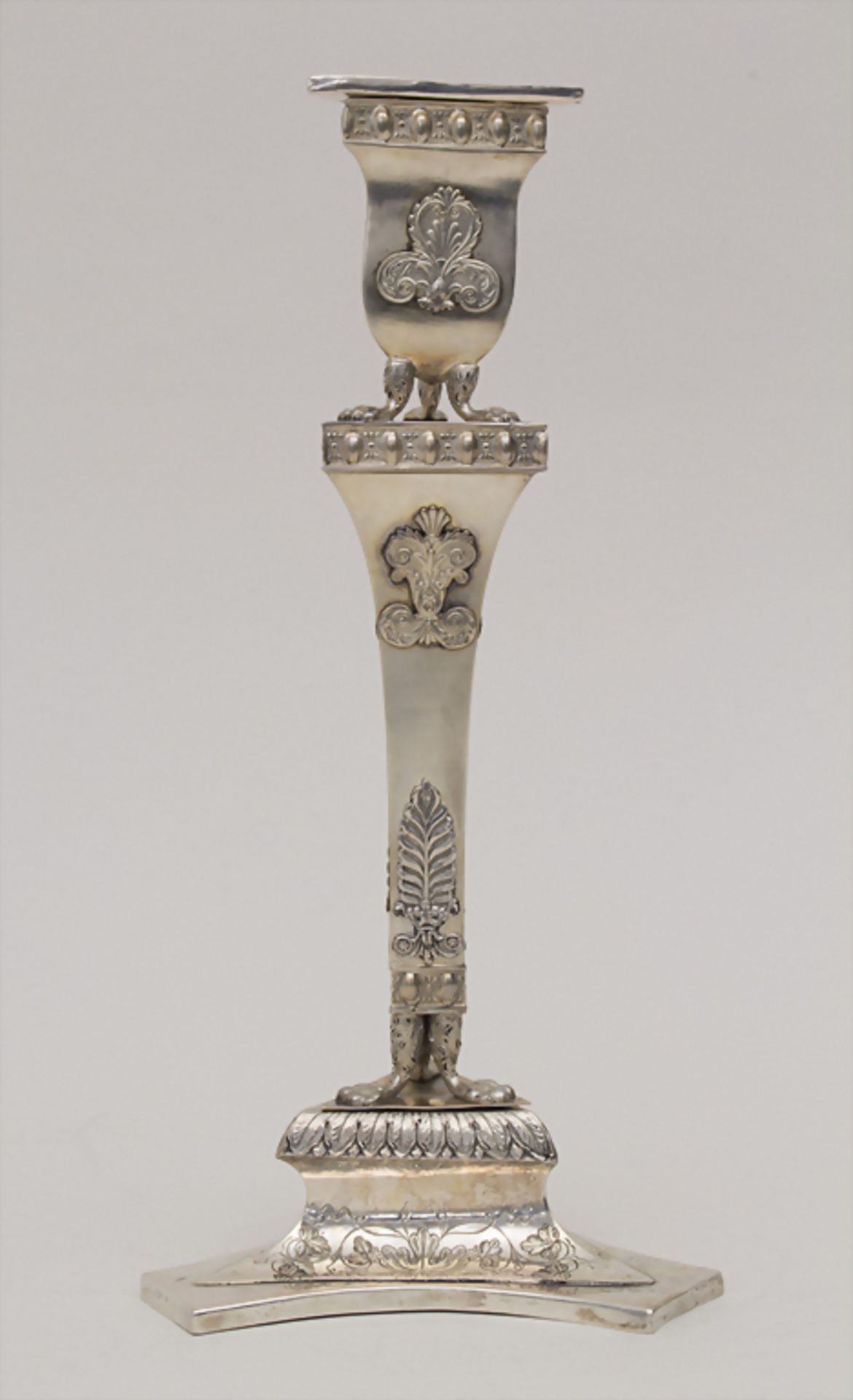Empire Kerzenleuchter / An Empire silver candlestick, Weissenfels, um 1820Material: Si - Image 3 of 8