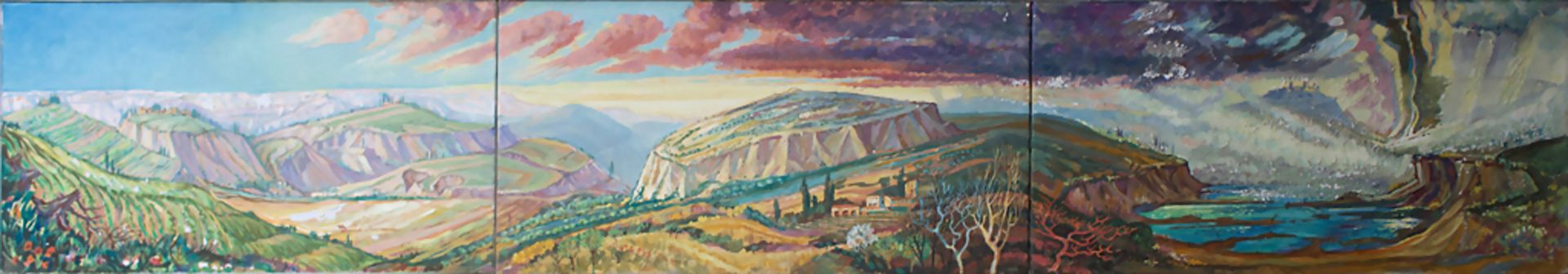 Hardy Schneider-Sato (1919-2002), Triptychon 'Die Crete' / A triptych 'The Crete'Techn