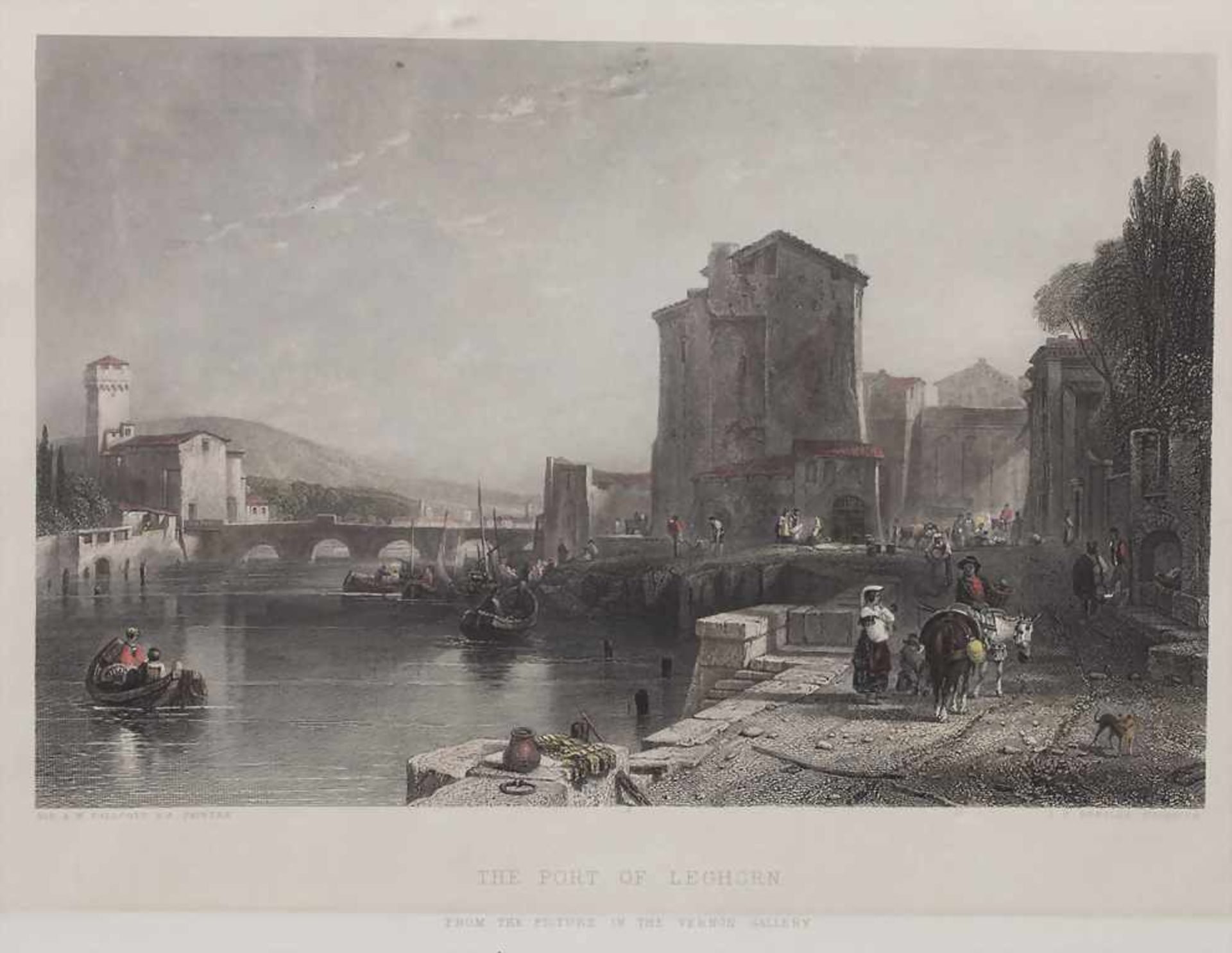 Joseph Clayton Bentley (1809-1851), 'The port of Leghorn'Technik: Stahlstich auf Papie - Image 3 of 5