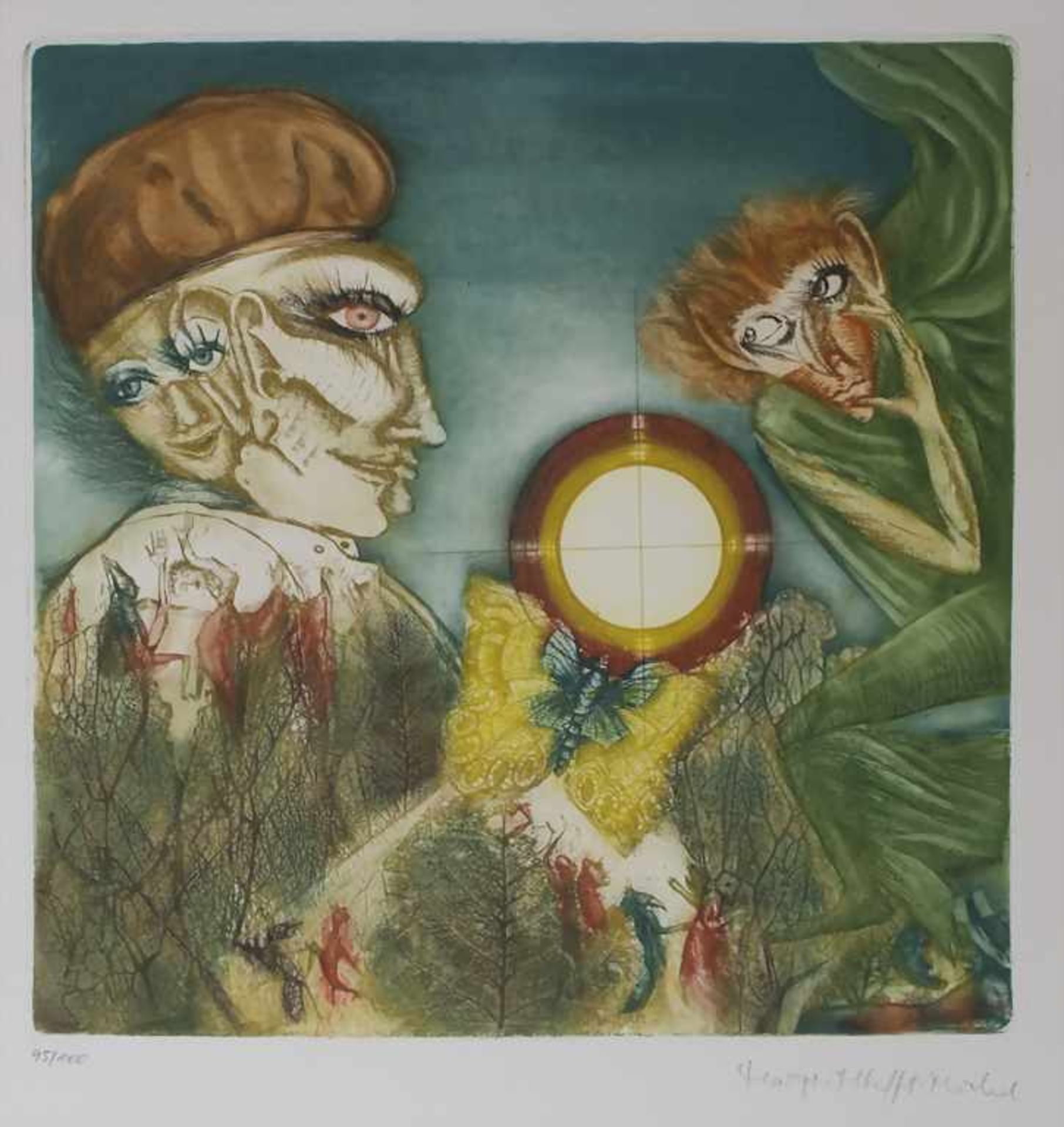Margrit Hefft-Michel (*1943), 2 Radierungen 'Fabelfiguren' / 2 etchings 'Mythical figures'<b - Image 5 of 5