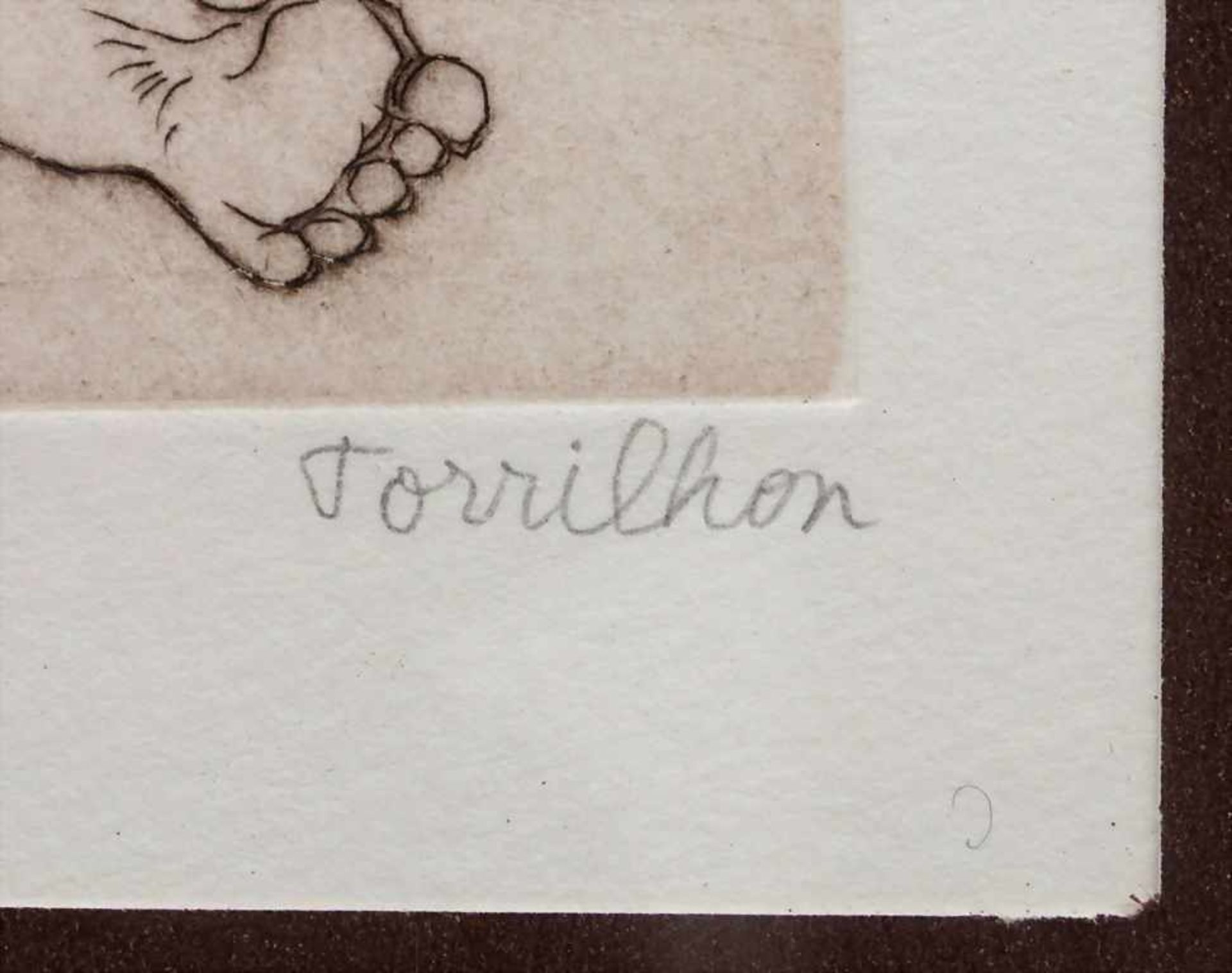 Tony Torrilhon (*1931), 'Liebespaar' / 'Lovers'Technik: Radierung auf Papier, gerahmt, - Image 3 of 4