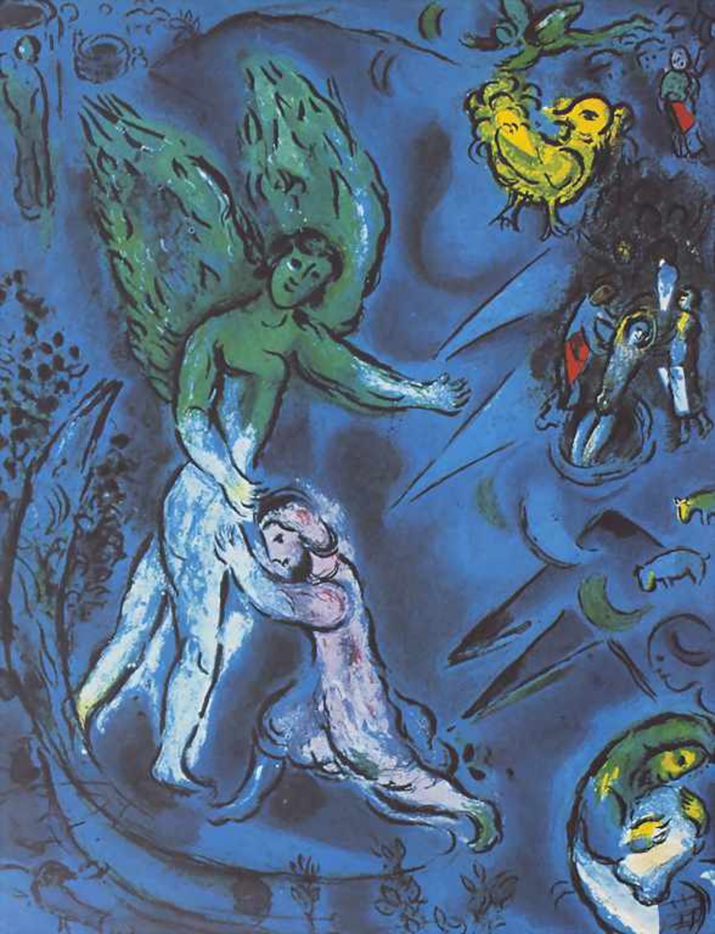 Marc Chagall (1887-1985), 'Jacob ringt mit dem Engel' / 'The struggle of Jacob and the angel'</b - Image 2 of 5