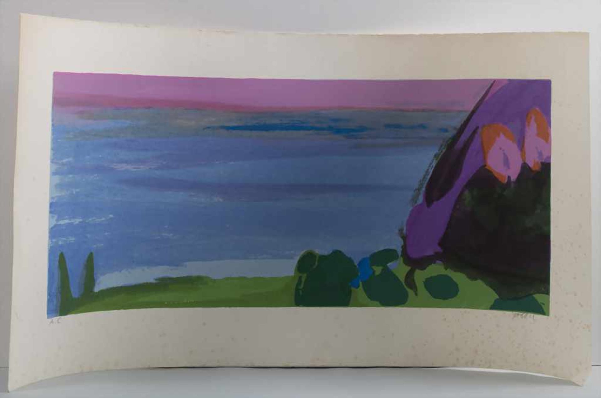 Amos Yaskil (*1935), 'Stilisierte Landschaft' / 'A stylised landscape'Technik: Farblit - Bild 2 aus 3