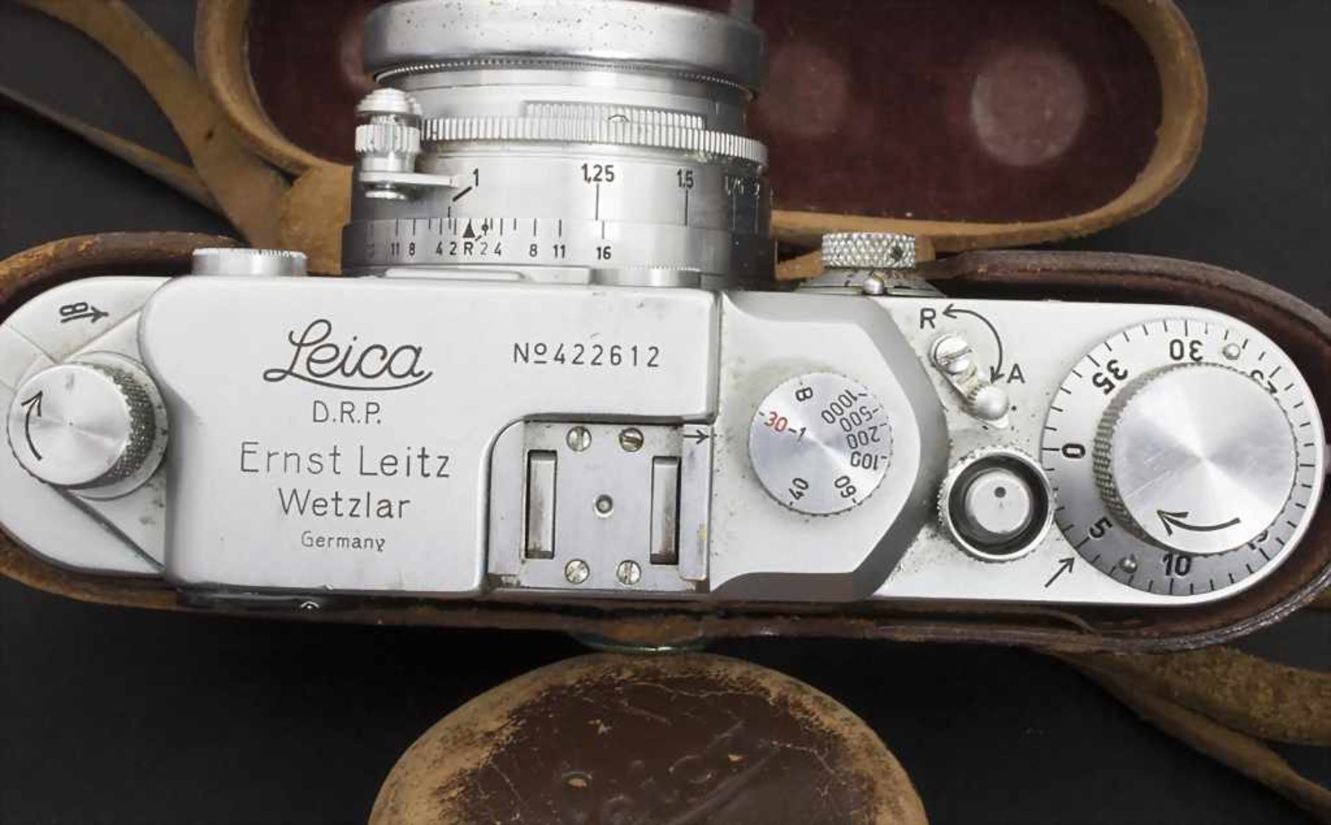 Leica, Ernst Leitz GmbH, WetzlarKamera Nr. 422612, Objektiv f=5cm 1:2 Nr. 629832.Z - Image 2 of 2