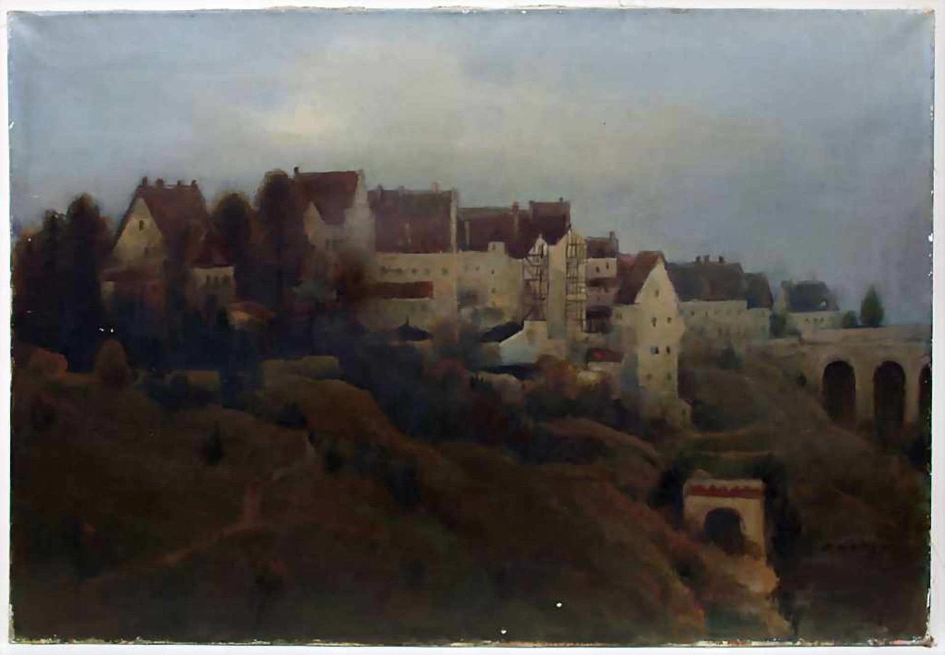 F.A. Wittig (tätig um 1945), 'Ansicht einer Mittelalterlichen Stadt' / 'A view of a medieval to - Image 2 of 5