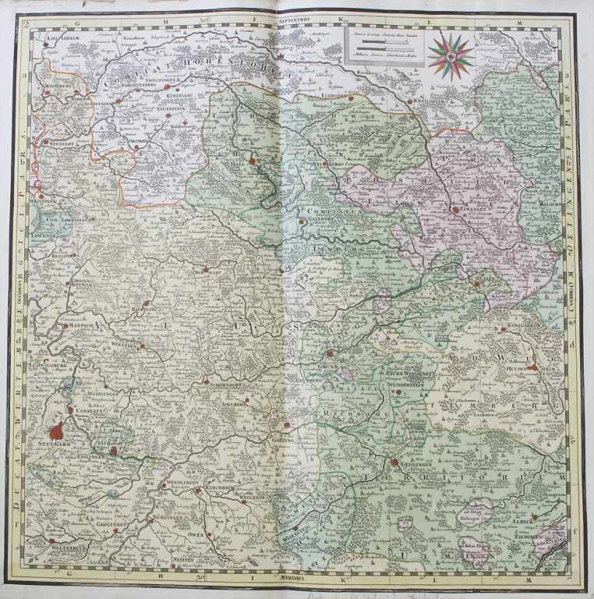 Matthias Seutter (1678-1757), Historische Karte 'Suevia Universa' / A historic map 'Suevia Unive