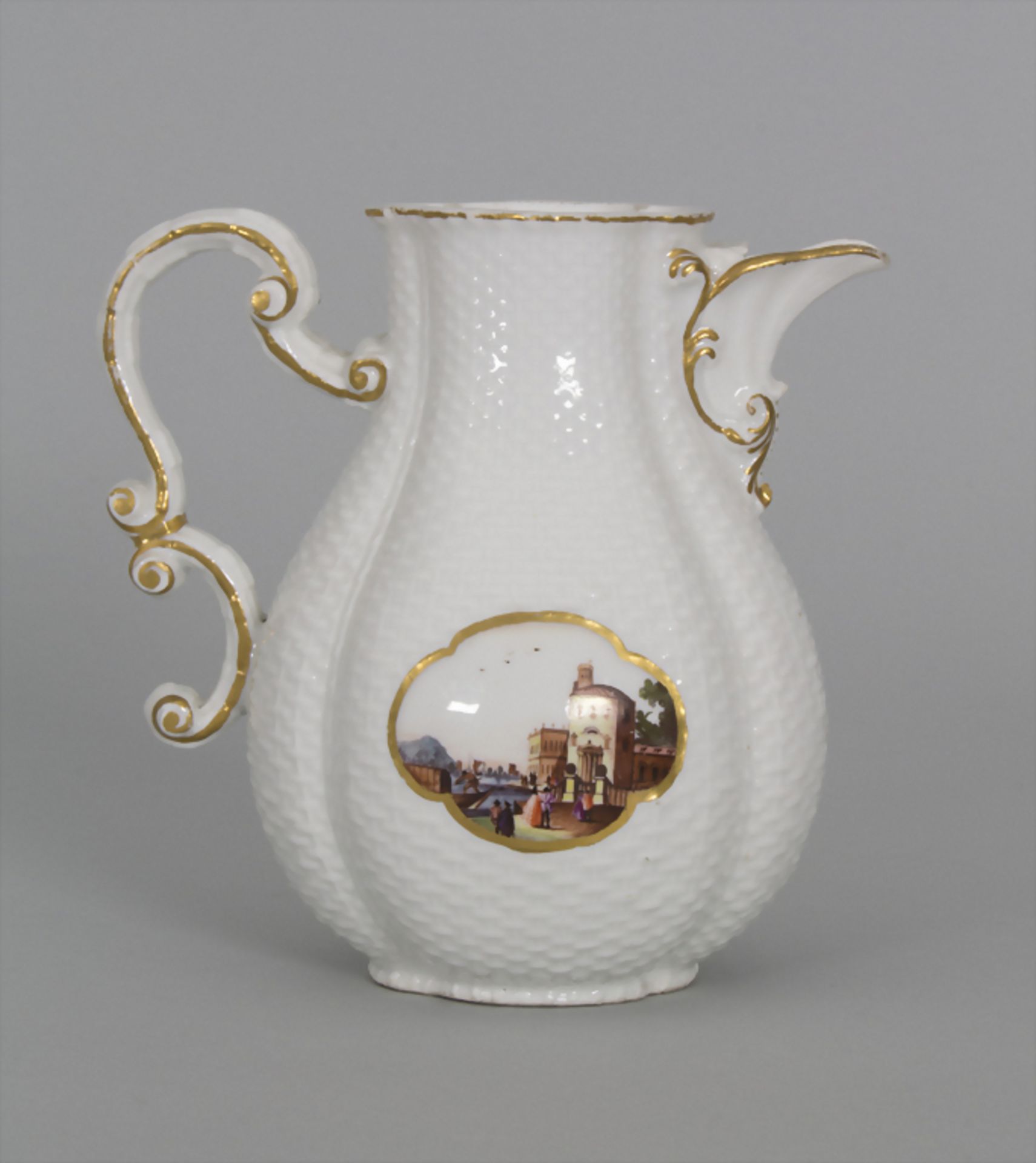 Kanne mit Kauffahrtei- und Stadtansichten / An early pot with habour and city views, Meissen, um - Bild 3 aus 8