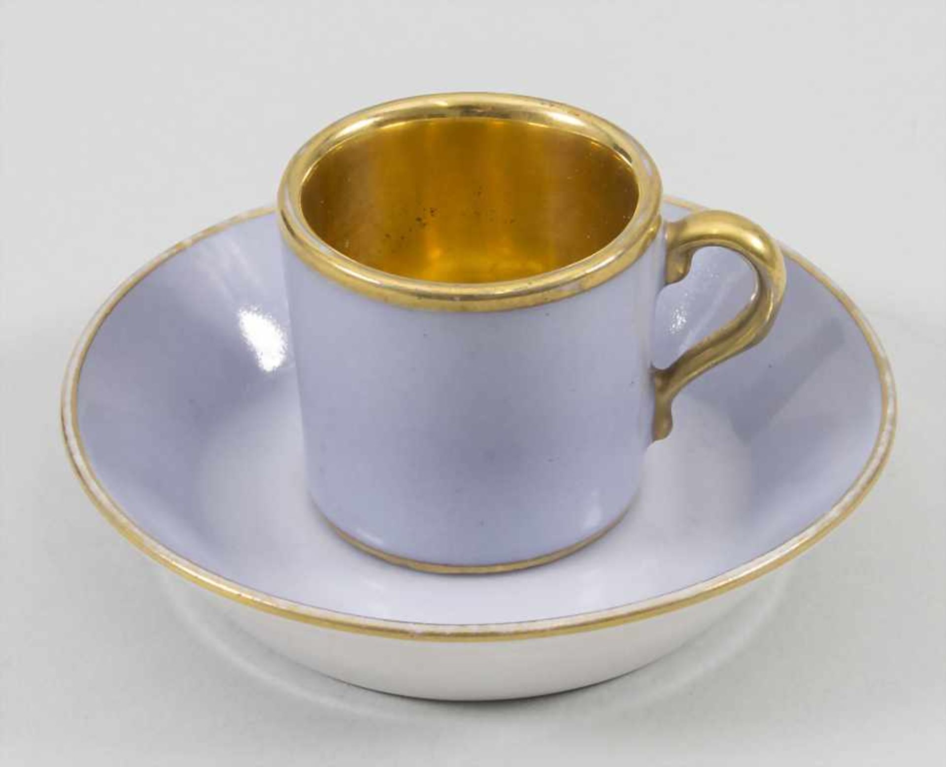 Miniatur Tasse mit Unterschale / A miniature tea cup and saucer, Böhmen, um 1900Mater - Bild 4 aus 4