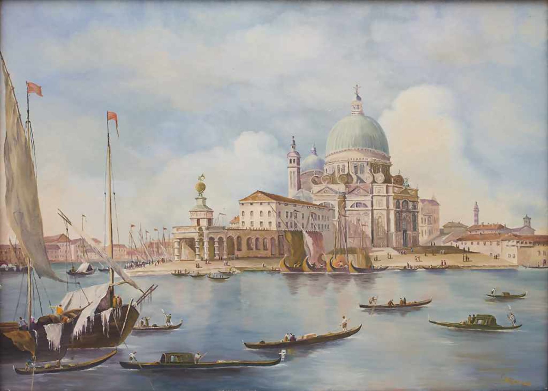 M. Roese (20. Jh.), 'Venedig mit Santa Maria della Salute' / 'Venice with Santa Maria della Salu