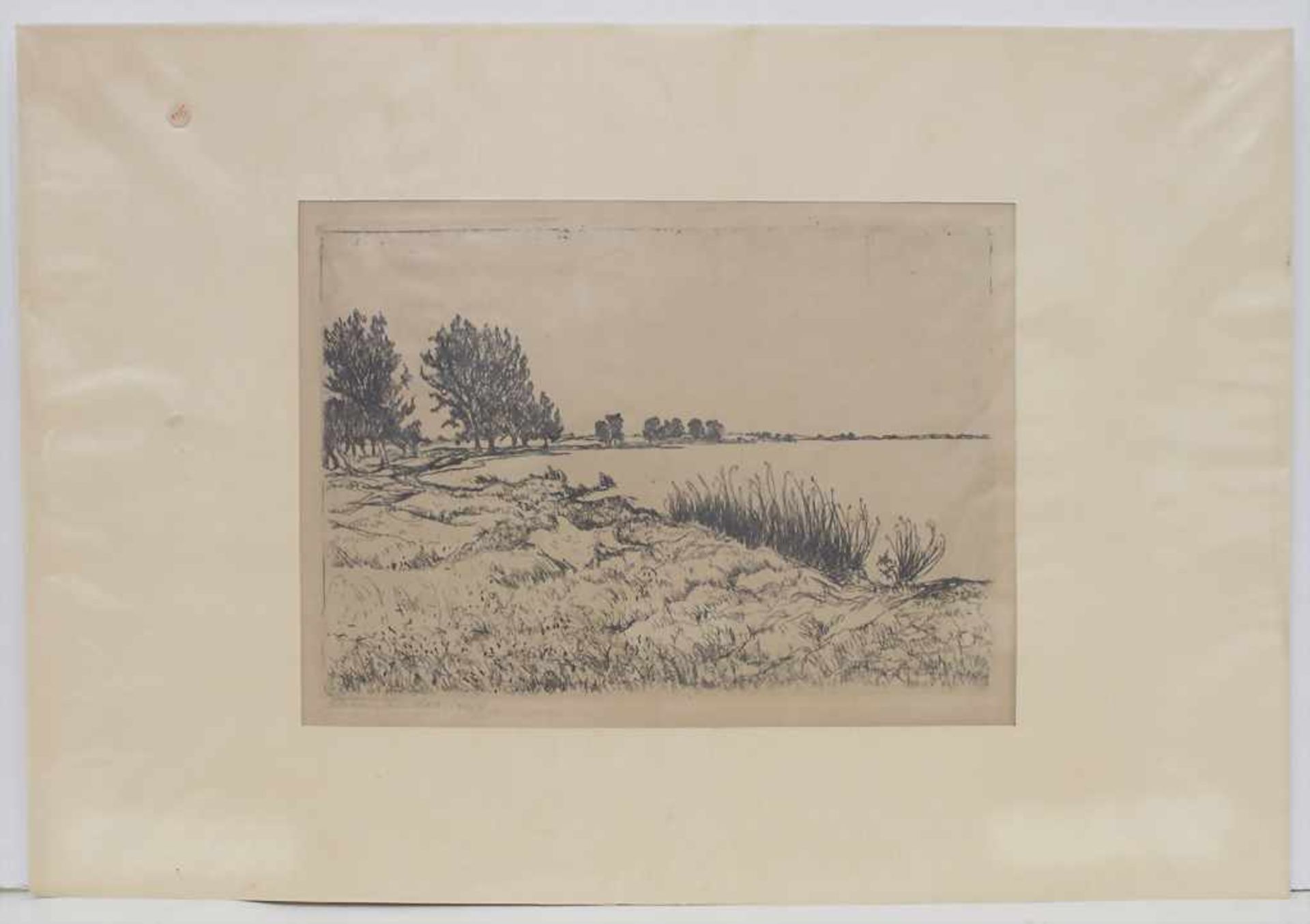 Alexander Olbricht (1876-1942), 'Flussufer' / 'A river bank'Technik: Radierung auf Pap - Image 2 of 4