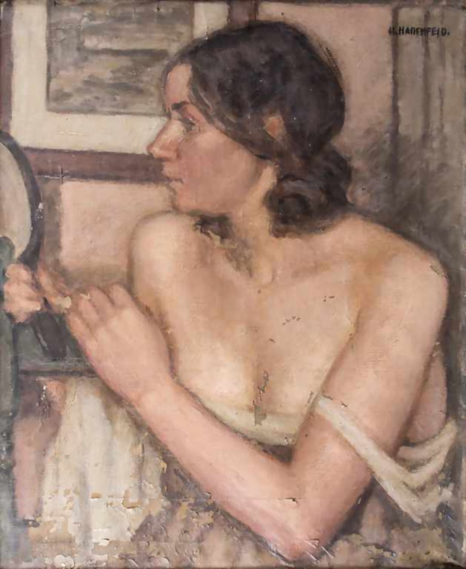 Claus Heinrich Hadenfeld (1878-1943), 'Brustbild einer jungen Dame' / 'A portrait of a young lad