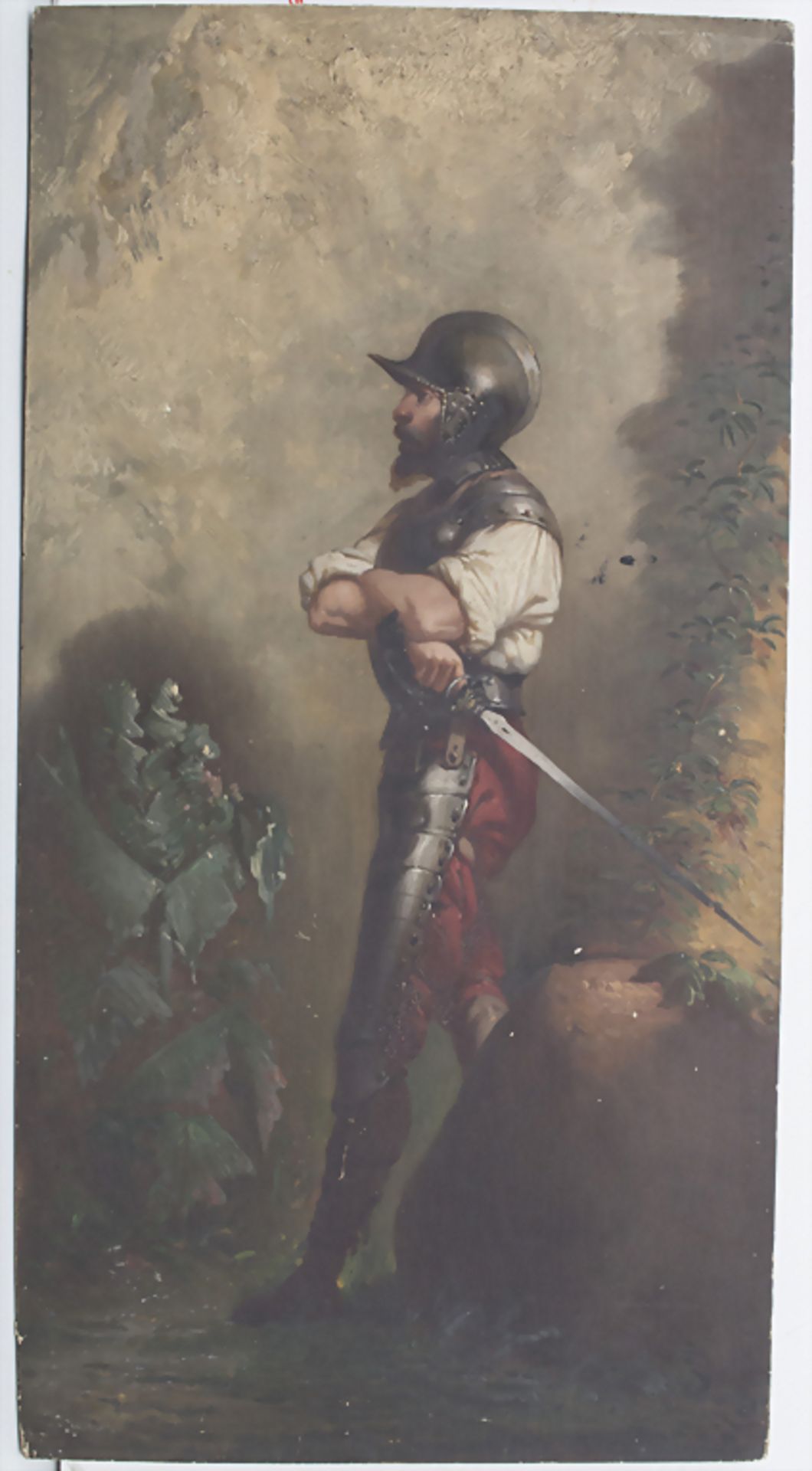 Künstler des 19. Jh., Porträt 'Spanischer Soldat des 16. Jh.' / A portrait 'Spanish soldier of - Image 2 of 6