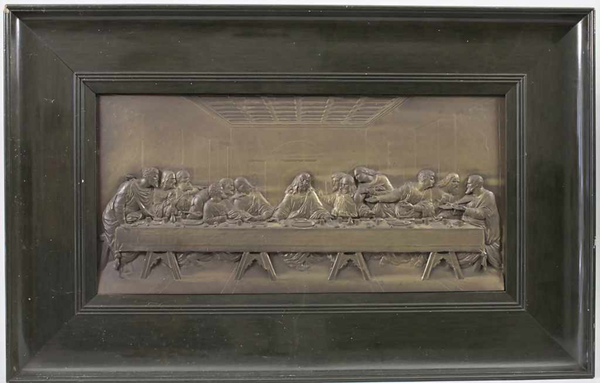 Reliefdarstellung 'Das letzte Abendmahl' / A relief 'The last supper'Material: Messing - Bild 2 aus 3