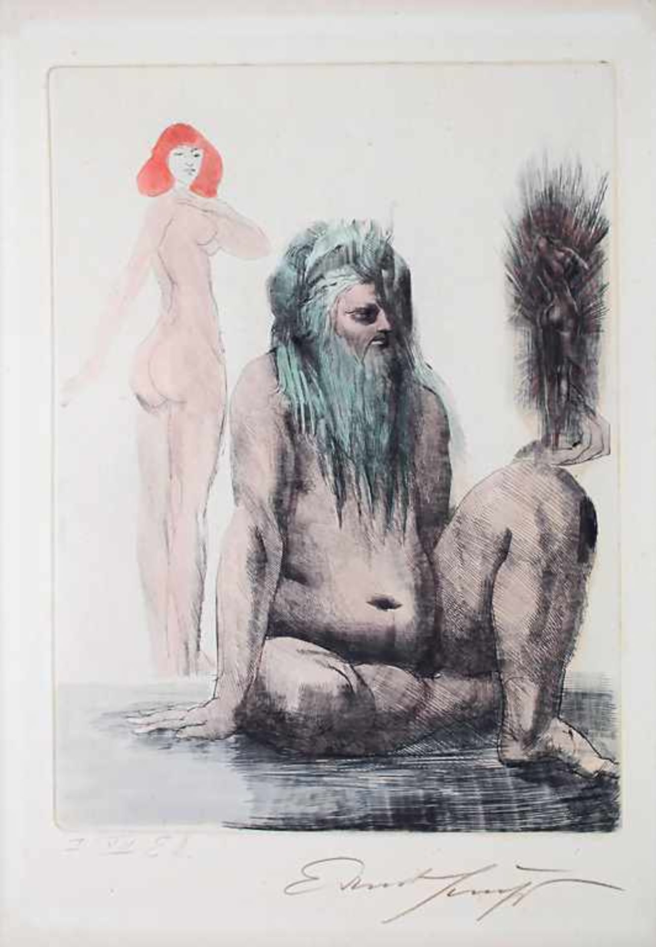 Ernst Fuchs (1930-2015), 'Lilith- Betrachtung des Geschöpfs' / 'Lilith - the look on the creatu